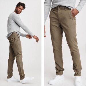 Rag & Bone slim Fit 2 Classic Chino army Green standard slacks pants men size 36